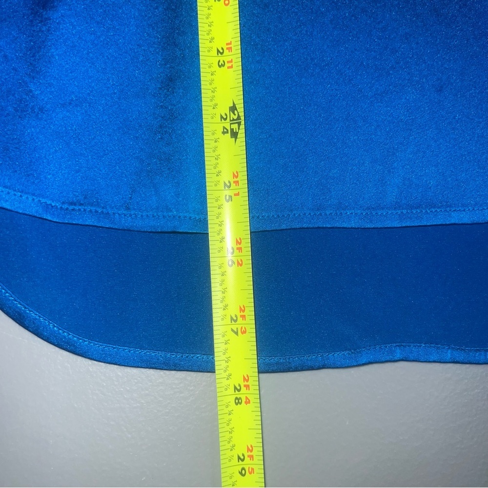 Eileen Fisher Blue Silk Short Sleeve Career Blouse Size Small Coastal Grandma - Picture 10 of 10